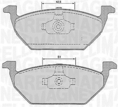 Комплект тормозных колодок, дисковый тормоз MAGNETI MARELLI 363916060134 для VW LOAD