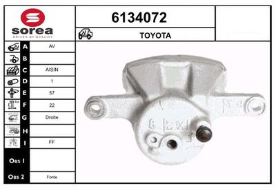 STARTCAR 6134072 Тормозной суппорт для TOYOTA YARIS (_P9_) 1.8 VVTi (ZSP90_)