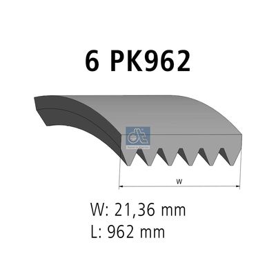 пистов ремък DT Spare Parts 12.15420