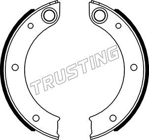 Zestaw szczęk hamulcowych, hamulec postojowy TRUSTING 083.003