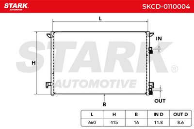 кондензатор, климатизация STARK SKCD-0110004