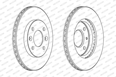 BREMSSCHEIBE FERODO DDF158C 1