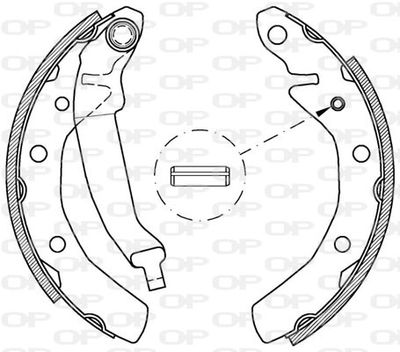 Комплект тормозных колодок OPEN PARTS BSA2033.00 для DAEWOO TICO