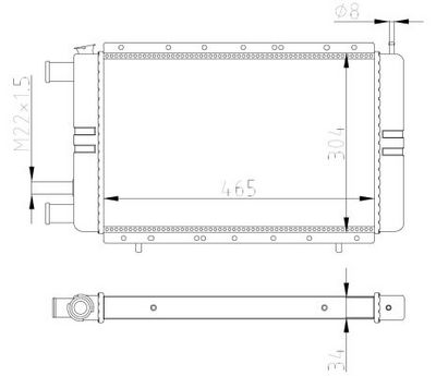 RADIATOR RACIRE MOTOR NRF 54684 4
