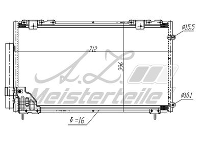кондензатор, климатизация A.Z. Meisterteile AZMT-45-030-1641