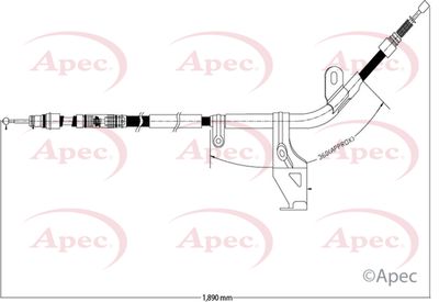 Cable Pull, parking brake APEC CAB1530