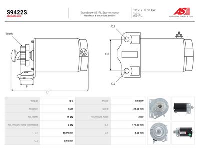 Starter AS-PL S9422S