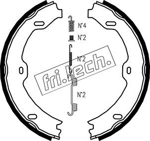 Sada brzdových čelistí, parkovací brzda fri.tech. 1052.130K