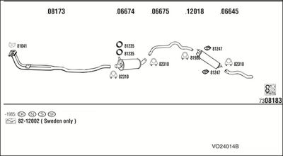 ABGASANLAGE WALKER VO24014B