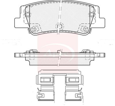 APEC Brake Pad Set, disc brake PAD2534