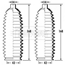 Bellow Kit, steering Borg & Beck BSG3344