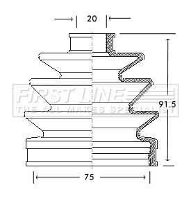 Bellow, drive shaft FIRST LINE FCB2067