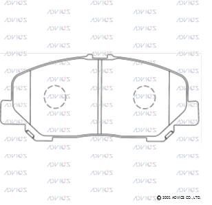 Комплект тормозных колодок, дисковый тормоз ADVICS SN695 для TOYOTA ALPHARD
