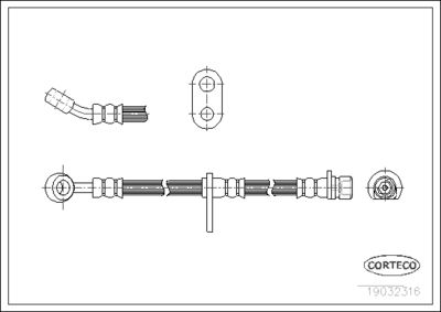 Тормозной шланг CORTECO 19032316 для HONDA INTEGRA