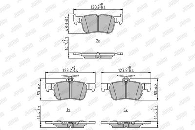 BREMSBELAGSATZ SCHEIBENBREMSE JURID 573687J 1