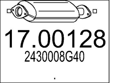 Filtr sadzy / filtr cząstek stałych, układ wydechowy MTS 17.00128