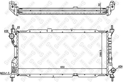 Радиатор, охлаждение двигателя STELLOX 10-25203-SX для OPEL CORSA