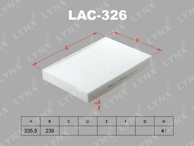 LYNXauto LAC-326 Фильтр салона  для VOLVO V90 (Вольво В90)