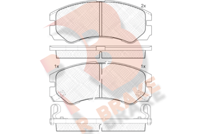 Комплект тормозных колодок, дисковый тормоз R BRAKE RB0990 для ISUZU TFR/TFS