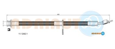 ADRIAUTO 11.1242.1 Тормозной шланг  для SUZUKI SX4 (EY, GY) 1.6 VVT (RW 416)