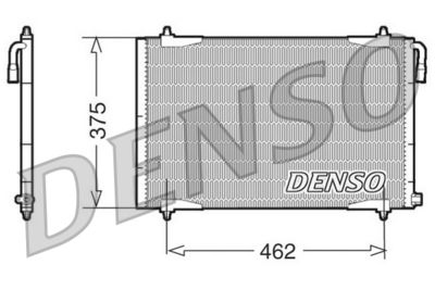 DENSO DCN21006 Радиатор кондиционера  для PEUGEOT 206 (Пежо 206)