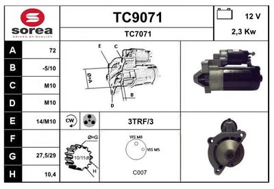 STARTER SNRA TC9071