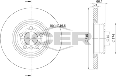 спирачен диск ICER 78BD3571-2