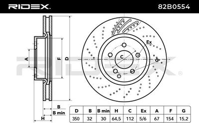 спирачен диск RIDEX