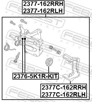 Brake Caliper Bracket Set 2377C-162RRH