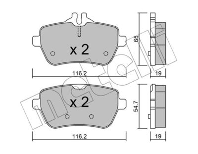 Brake Pad Set, disc brake 22-1022-0