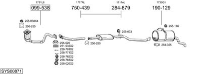 Układ wydechowy BOSAL SYS00871