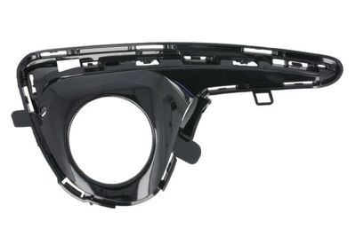 Voorbumper afdekking Voor Rechts (met mistlampgaten, zwart glanzend) past: TOYOTA YARIS XP130 04.17-01.20