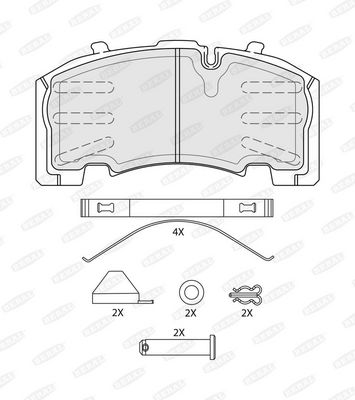 Remblokken set Achter KB SB4309T (SK7)