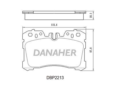 DANAHER DBP2213 Тормозные колодки и сигнализаторы  для LEXUS LS (_F4_) 460 (USF40, USF41)