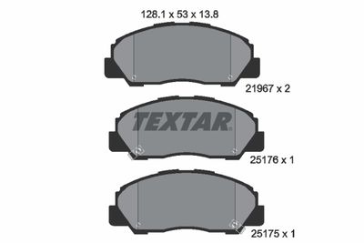 Комплект тормозных колодок, дисковый тормоз TEXTAR 2196701 для DAIHATSU ROCKY