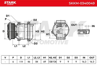 компресор, климатизация STARK SKKM-0340049