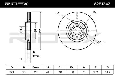 спирачен диск RIDEX