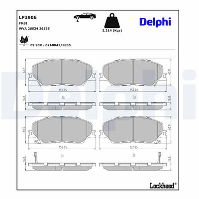 Remblokken set Voor , past: ISUZU D-MAX III 1.9D/Electric 11.19-