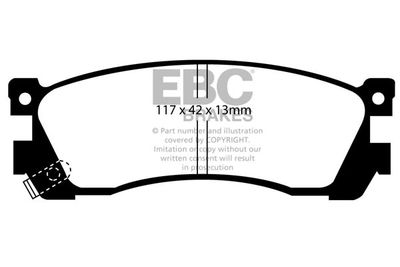 Комплект тормозных колодок, дисковый тормоз EBC Brakes DP740 для MAZDA MPV