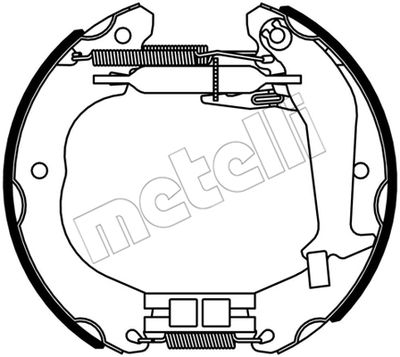 METELLI 51-0533 Ремкомплект барабанных колодок  для MITSUBISHI i (Митсубиши И)