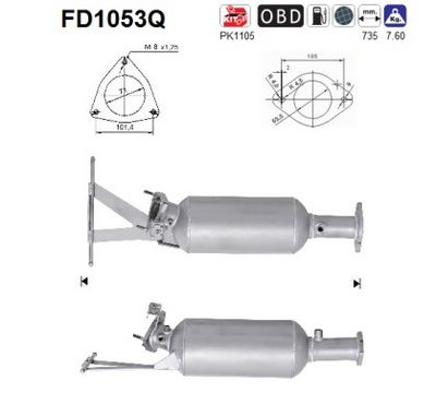 FILTRU FUNINGINE/PARTICULE SIST.DE ESAPAMENT