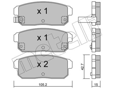 Brake Pad Set, disc brake 22-0733-0