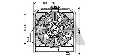 Вентилятор, охлаждение двигателя EACLIMA 33V12004 для DODGE CARAVAN