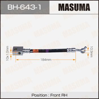 MASUMA BH-643-1 Тормозной шланг  для INFINITI  (Инфинити М35)