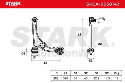 носач, окачване на колелата STARK SKCA-0050143