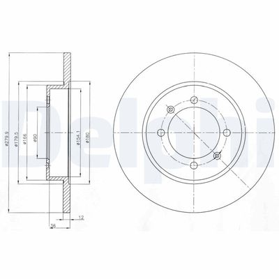 BREMSSCHEIBE DELPHI BG4538C