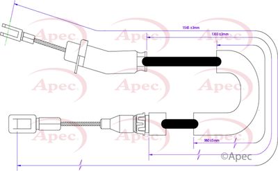 Cable Pull, parking brake APEC CAB1285