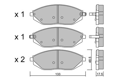 Комплект тормозных колодок, дисковый тормоз AISIN BPDO-1004 для CHEVROLET SPARK