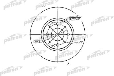 Тормозной диск PATRON PBD2686 для FIAT BARCHETTA