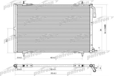 PATRON PRS1089 Радиатор кондиционера  для PEUGEOT 206 (Пежо 206)